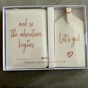 Cute passport cover with matching bag tag!